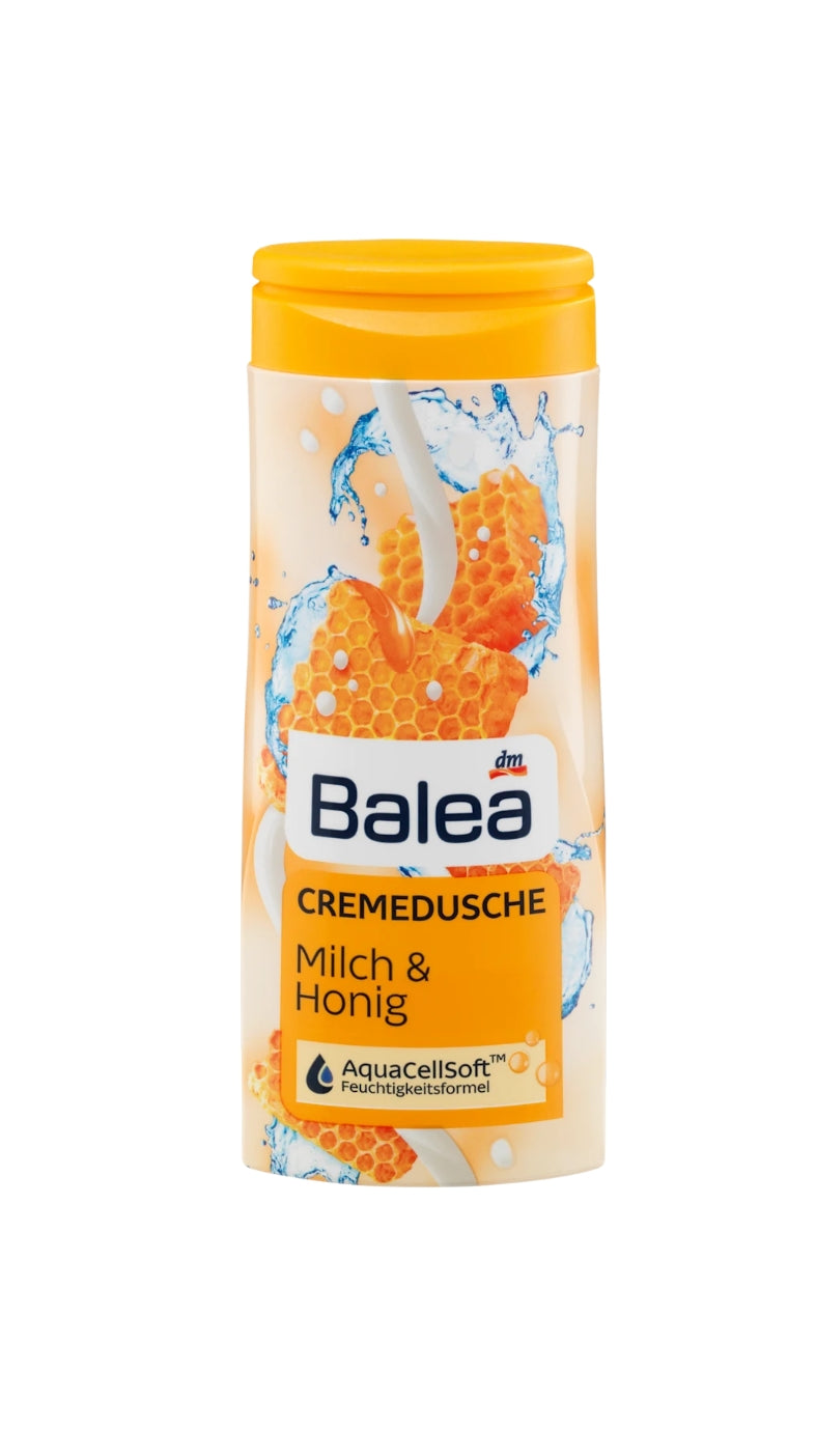 Balea Crème de douche hydratante Avec le parfum du lait et du miel 300ml