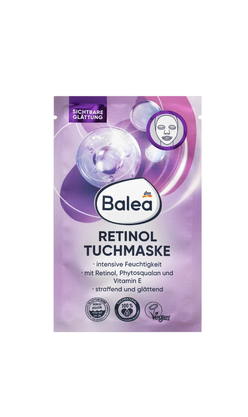 Balea Masque en tissu Hydratant Avec du rétinol 1 pz