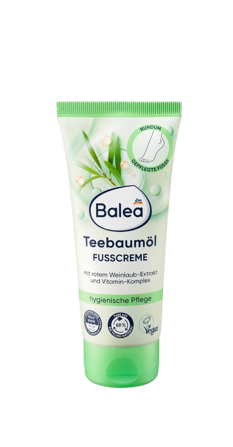 Balea Crème pour les pieds à l'huile d'arbre à thé, 100 ml