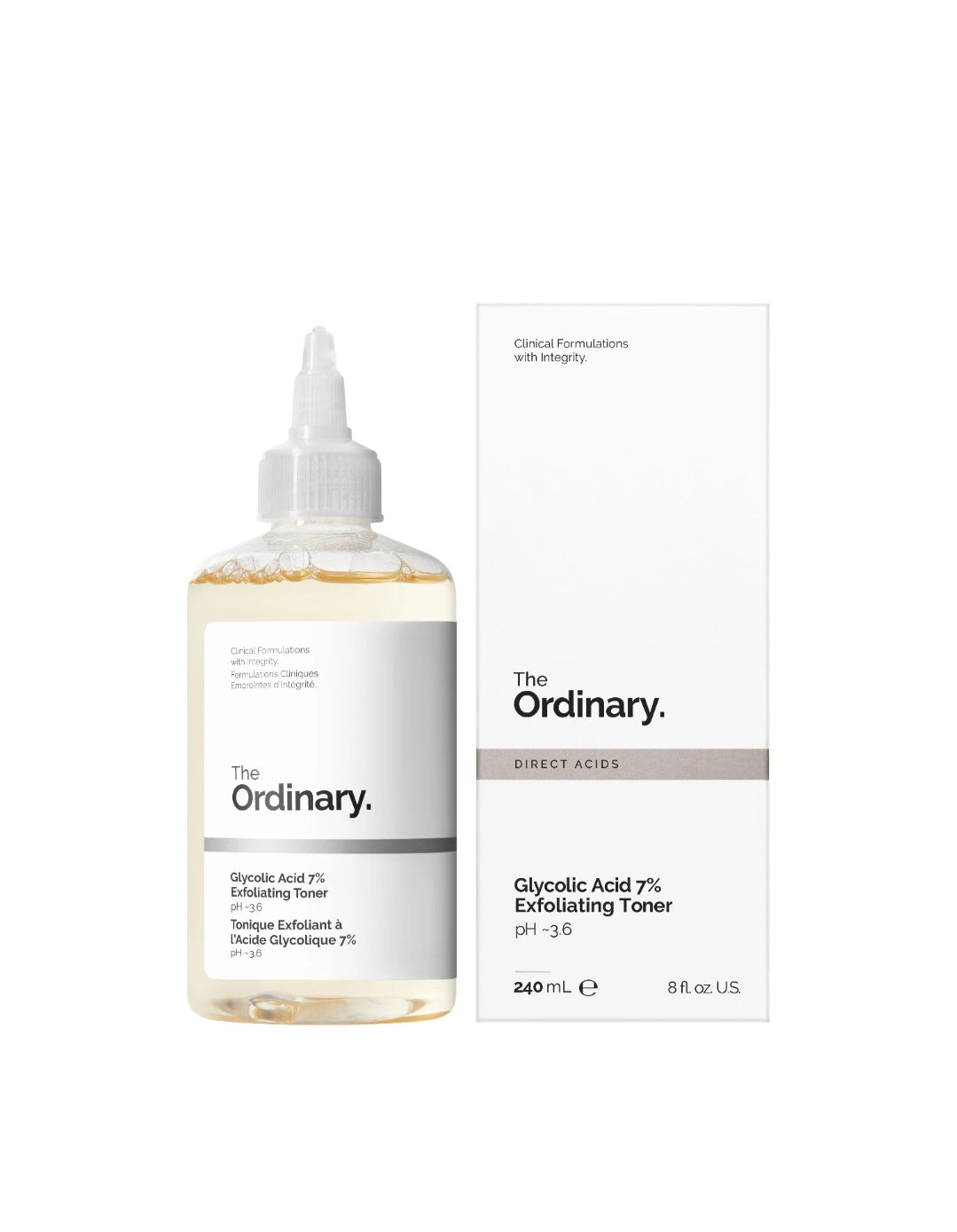 Tonique exfoliant à l'acide glycolique à 7 %