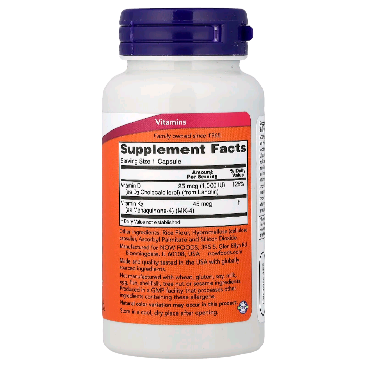 Vitamina D3 &K2 120 capsules